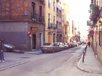  'Pedestrian zone along a central cultural and tourist axis, Madrid'