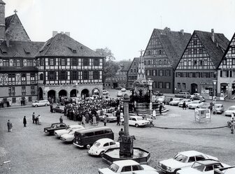  'New pedestrian zone and underground garage in the historic town centre of Schwabach'