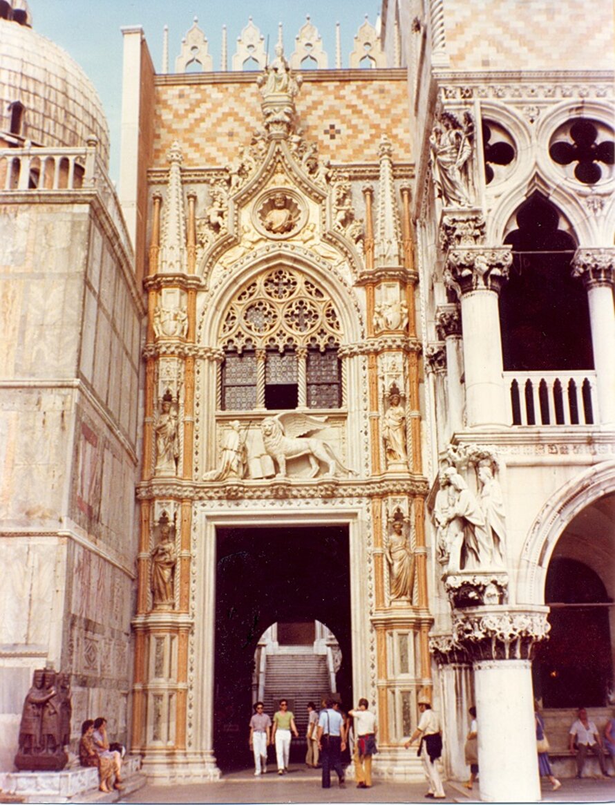 Porta della Carta at the Doge's Palace, Venice