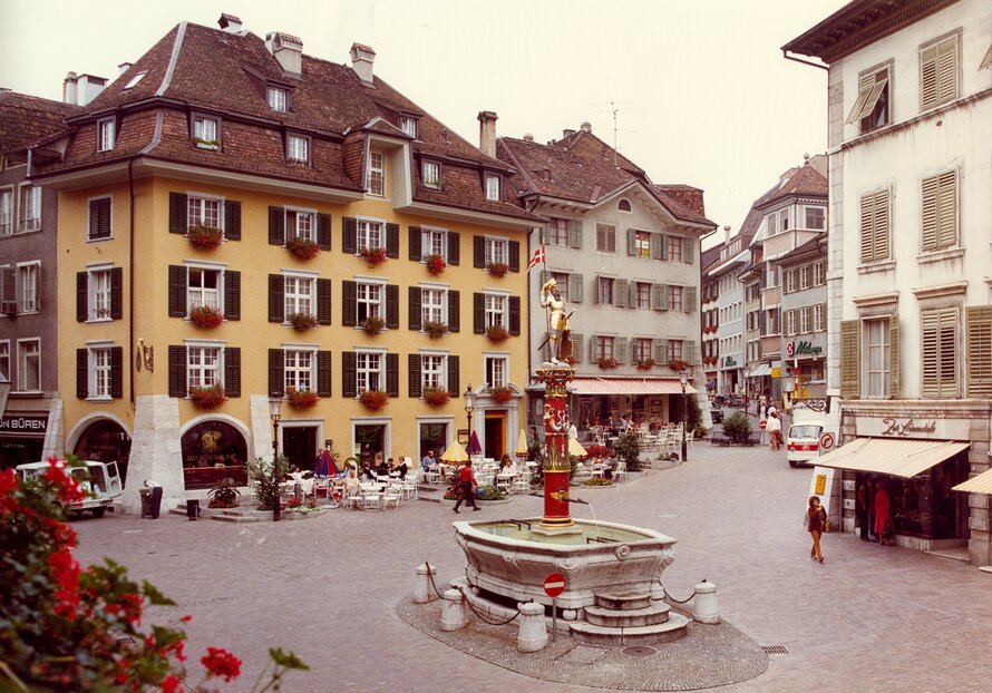 New pedestrian zone in the historic town centre of Solothurn