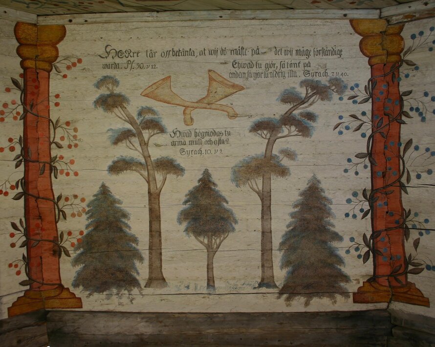 Wall paintings at Grotenfelt Family Burial Chapel`s, Joroinen