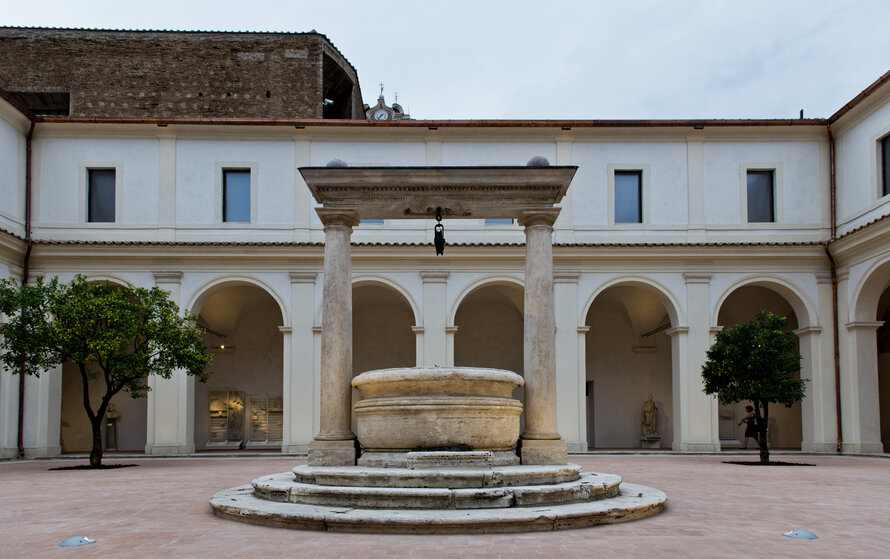 The Diocletian Baths in Rome: Charterhouse and open-air pool