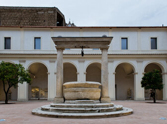  'The Diocletian Baths in Rome: Charterhouse and open-air pool'