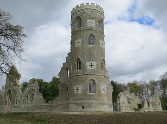  'Wimpole Hall’s Gothic Tower in Wimpole'